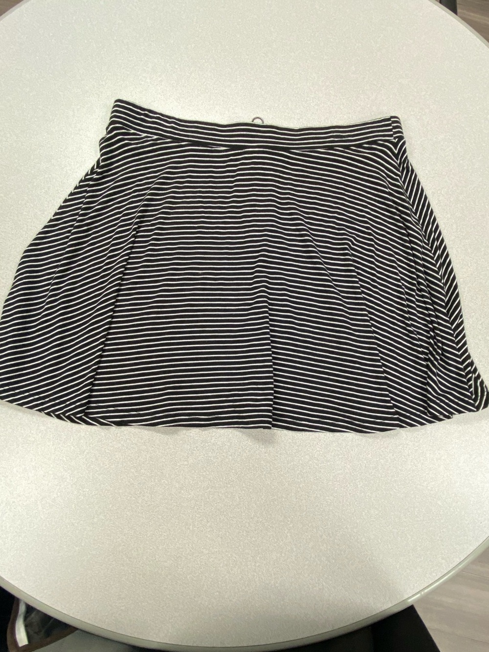 Black & White Striped A-Line Women’s Skirt